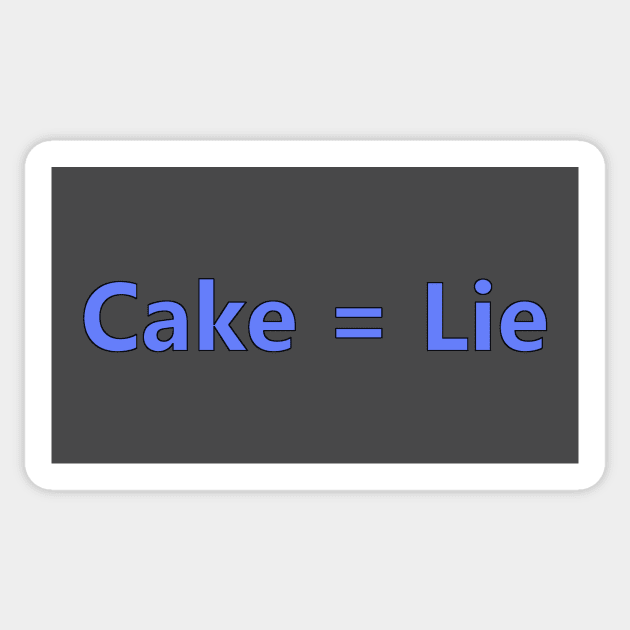 Cake Lie Funny Game Design Sticker by HollyMayCreates